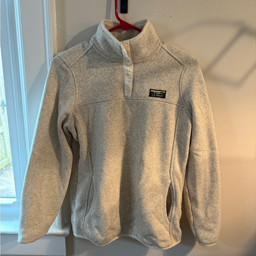 L.L.Bean Sweater Fleece Pullover Women's Small Sailcloth